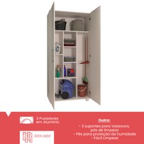 Armário Multiuso 2 Portas 100% Mdf 1293 Branco - Foscarini