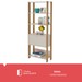 Estante para Livros Match 1 Porta 3 Prateleiras Off White/Carvalho - Artely