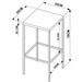 Banqueta Alta Steel Quadra Conjunto 2 Peças Vermont/Preto - Artesano
