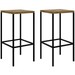 Banqueta Alta Steel Quadra Conjunto 2 Peças Vermont/Preto - Artesano
