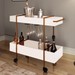 Bar com Rodas Branco/Cobre 27813 - Artesano
