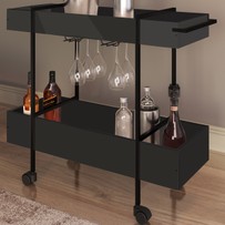 Bar com Rodas Preto 27813 - Artesano