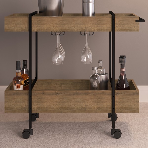 Bar com Rodas Vermont/Preto 27813 - Artesano