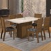Mesa de Jantar 6 Lugares Vilagio Seda/Blonde/Cobre - Viero Móveis