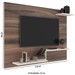 Painel para TV Até 43 Polegadas Denver 3 Prateleiras Nogueira/Off White - Jcarvalho