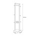Cabideiro Mancebo Amêndoa/Branco Az1019 - Tecno Mobili
