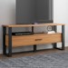 Rack para TV Até 55 Polegadas 1 Gaveta 100% Mdf Freijó/Preto Fosco F41 - Pradel