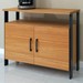 Armário para Escritório Industrial 2 Portas 100% Mdf Freijó/Preto Fosco F32 - Pradel