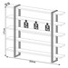 Estante para Livros Industrial 5 Prateleiras 100% Mdf Freijó/Preto Fosco F18 - Pradel