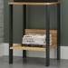 Mesa de Canto Industrial 1 Prateleira 100% Mdf Freijó/Preto Fosco F14 - Pradel