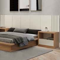 Cabeceira Casal 100% Mdf Off White Tw185 - Dalla Costa