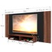Painel para TV Até 55 Polegadas Orlando 2 Nichos Castanho/Preto - Panorama Móveis