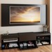 Rack com Painel para TV Até 60 Polegadas Roma 1 Porta 2 Prateleiras Preto - Panorama Móveis