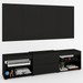 Rack com Painel para TV Até 60 Polegadas Roma 1 Porta 2 Prateleiras Preto - Panorama Móveis