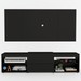 Rack com Painel para TV Até 60 Polegadas Roma 1 Porta 2 Prateleiras Preto - Panorama Móveis