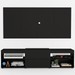 Rack com Painel para TV Até 60 Polegadas Roma 1 Porta 2 Prateleiras Preto - Panorama Móveis