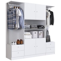 Guarda-Roupa Casal 4 Portas 4 Gavetas Branco Gr1800 - Art In Móveis