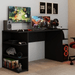 Mesa para Computador Gamer Tech para 2 Monitores 3 Prateleiras Preto - Panorama Móveis