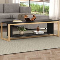 Mesa de Centro Hover Wood Preto 700015 - Manfroi