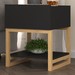 Mesa de Canto Hover Wood 1 Prateleira Preto 700017 - Manfroi