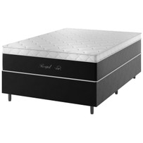 Cama Box Casal Royal com Colchão Magnético Massageador Black - Vian