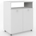 Armário Multiuso 2 Portas com Rodízios Branco 600058 - Manfroi