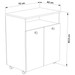 Armário Multiuso 2 Portas com Rodízios Branco 600058 - Manfroi