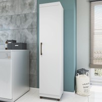 Armário Multiuso Gabrieli 1 Porta 4 Prateleiras Branco - Móveis Paraná