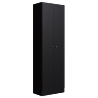 Armário Multiuso Xangai 2 Portas Preto Fosco - Genialflex