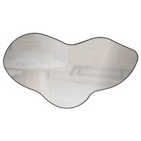 Espelho Decorativo Orgânico 90cm 100% Mdf Preto Fosco Es20 - Dalla Costa