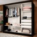 Guarda-Roupa Casal Flórida 3 Portas de Correr com Espelho 3 Gavetas Preto Fosco - Panorama Móveis