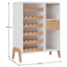 Bar Adega 1 Gaveta Branco Tx/Pinus Cera Bf-1015 - Hecol Móveis