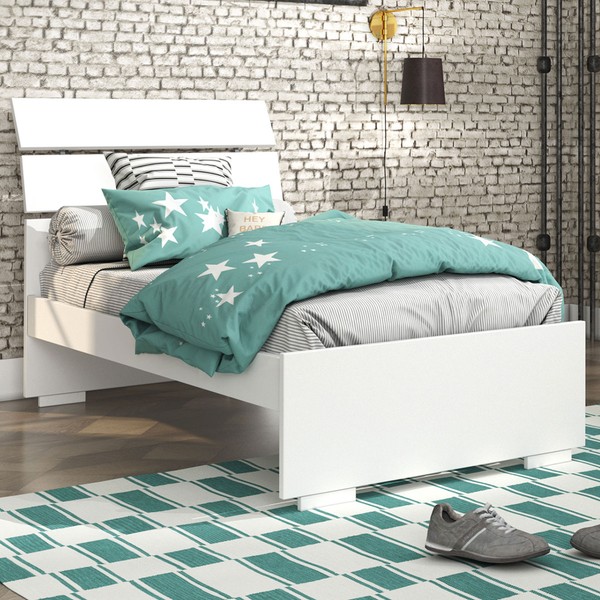 Cama Solteiro Premium Neve - Tcil Móveis