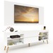 Rack com Painel para TV Até 60 Polegadas Milão 1 Porta 2 Prateleiras Branco - Panorama Móveis
