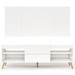 Rack com Painel para TV Até 60 Polegadas Milão 1 Porta 2 Prateleiras Branco - Panorama Móveis