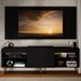 Rack com Painel para TV Até 60 Polegadas Milão 1 Porta 2 Prateleiras Preto - Panorama Móveis