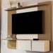 Painel para TV Até 65 Polegadas Luxo 2 Portas 2 Prateleiras Elmo/Pérola 5059 - Jb Bechara
