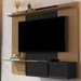 Painel para TV Até 65 Polegadas Luxo 2 Portas 2 Prateleiras Elmo/Preto 5059 - Jb Bechara