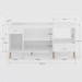 Balcão de Cozinha para Pia 3 Portas 2 Gavetas Espaço para Forno e Cooktop Itália Branco - Panorama Móveis