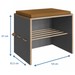 Puff Estofado com Futon e Prateleira 1004 Cordel Grafite - Bentec