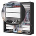 Guarda-Roupa Casal 3 Portas de Correr com Espelho 4 Gavetas Isabela Luxo Preto - Carioca Móveis