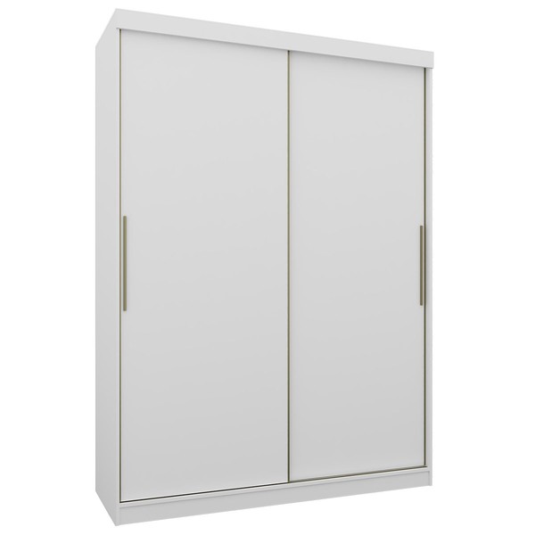 Guarda-Roupa Solteiro 2 Portas 2 Gavetas Branco 8818 - Foscarini