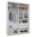 Guarda-Roupa Solteiro 2 Portas 2 Gavetas Branco 8818 - Foscarini