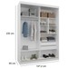 Guarda-Roupa Solteiro 2 Portas 2 Gavetas Branco 8818 - Foscarini