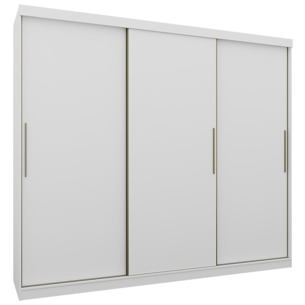 Guarda-Roupa Casal 3 Portas 4 Gavetas Branco 8823 - Foscarini