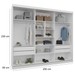 Guarda-Roupa Casal 3 Portas 4 Gavetas Branco 8823 - Foscarini