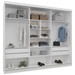 Guarda-Roupa Casal 3 Portas 4 Gavetas Branco 8823 - Foscarini