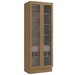 Cristaleira Botanic 80 Cm 2 Portas 1 Gaveta Nogueira/Fendi Fosco - Kappesberg