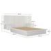 Cama Casal com Mesa de Cabeceira Branco 8292 - Foscarini