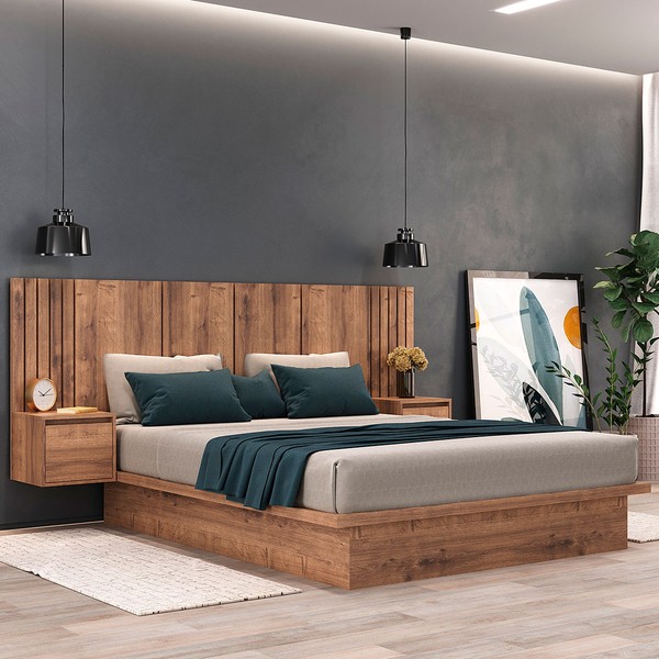 Cama Casal com Mesa de Cabeceira Solanum 8292 - Foscarini